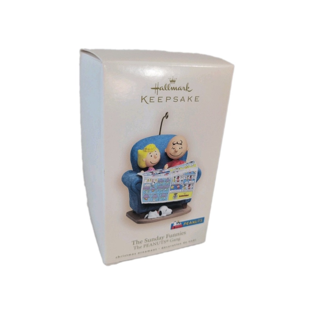 Hallmark Ornament PEANUTS "The Sunday Funnies" Charlie Brown Sally 2007-518-310